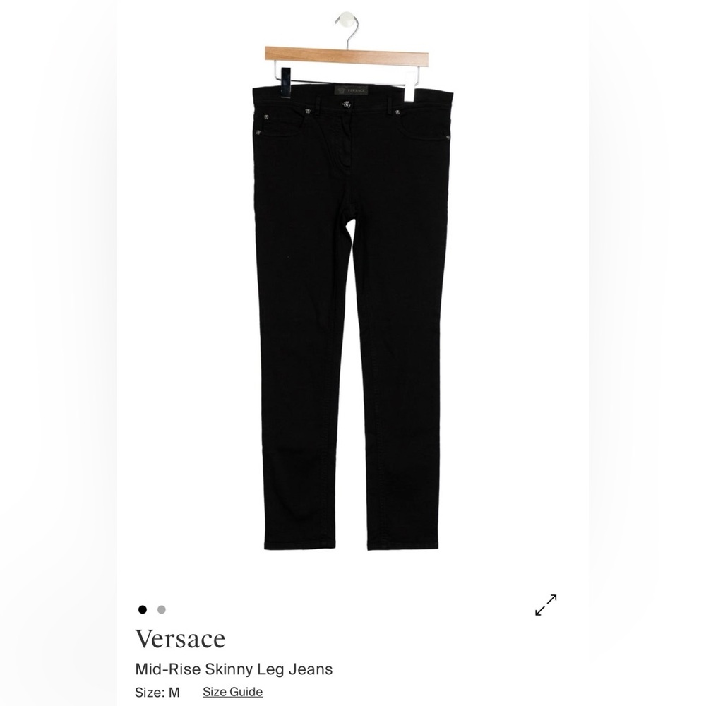 Versace Women's Black Mid-Rise Jeans
